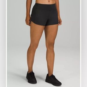Lululemon Speed Up Mid-Rise Lined Short 4" black size 2